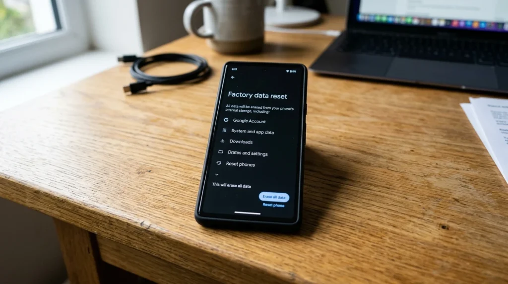 Tovární nastavení Android